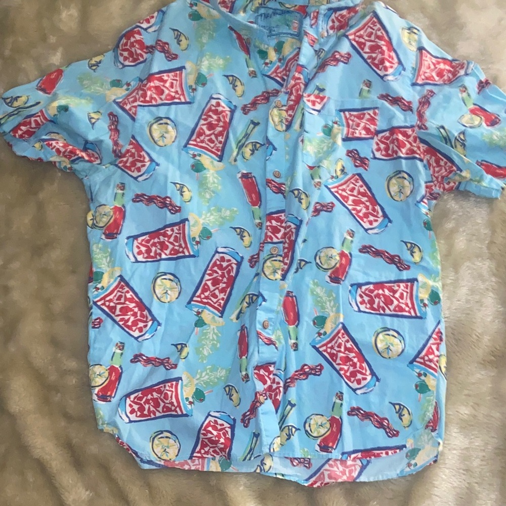 Light Blue Tropical Button-Up Shirt by The Nutter